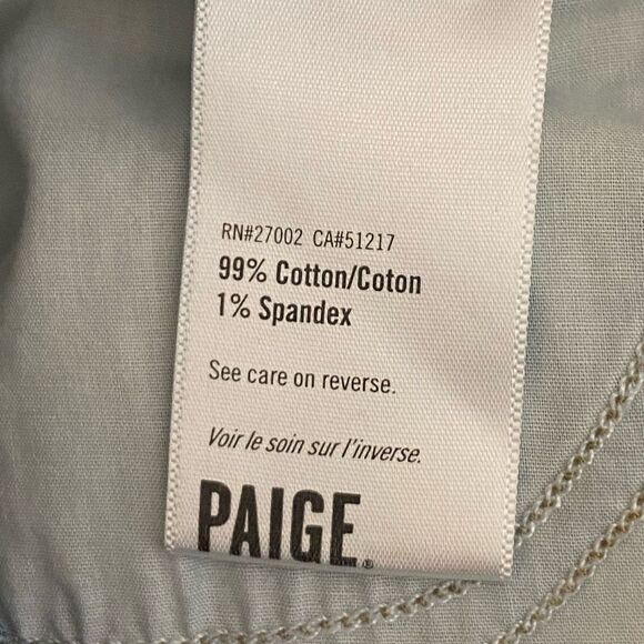 PAIGE - Lightly Distressed Cuffed Hem Denim Jean Shorts - Women’s size 25 - Picture 4 of 12